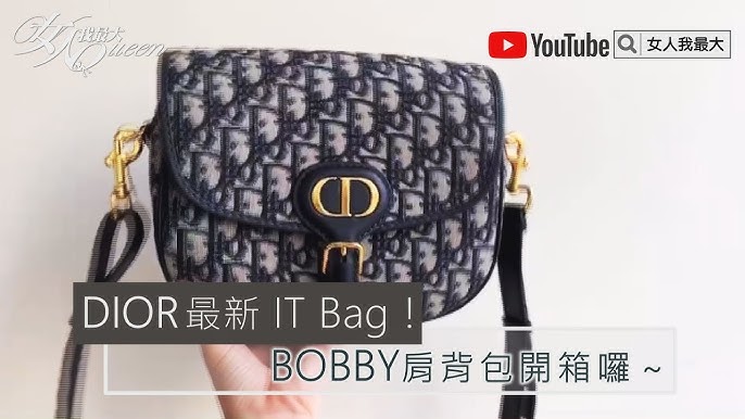 Medium Dior Bobby Bag Blue Dior Oblique Jacquard