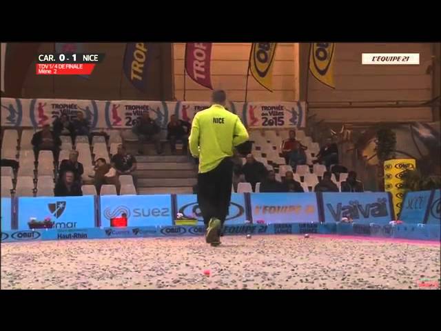 Miniature : Trophée des villes Petanque 2015 quart de finale Carcassonne vs Nice