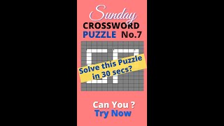 Sunday Crossword Puzzle #7 | Seasons  | Level:  Easy | #shorts #puzzle #crossword