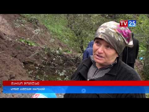 სოფელ ქედლებში მეწყერი ჩამოწვა