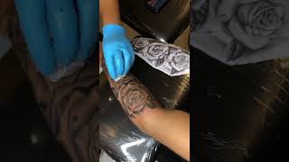 Rose Halfsleeve tattoo  #tattoolovers  #forevertattoo#tattooideas #besttattoos #rosetattoo #viral