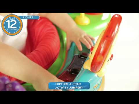 bright starts explore & roar activity jumper