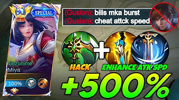 MIYA NEW WTF ATTACK SPEED BUILD!! 500% SPEED HACK!?😱(must try) Top 1 Global Miya Gameplay 2025!!