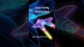 Neon Spaceship Flying Through Space  Autism Sensory Calming Visuals And   Meltdown Relief