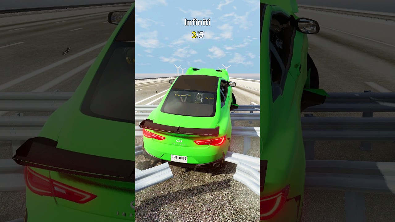 Cars vs Five Guardrails 😅 