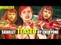 Who teases  insults a maskless skarlet the best relationship banter intro dialogues mk 11