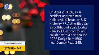 Daniel Elizondo, Ruben Perez Jr. Killed in Accident on US 77 Near Hallettsville