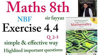 Maths class 8th | exercise 4.4 | ex 4.4 | Q 2-5 | unit 4 | NBF | Financial Arithmetic | 8th