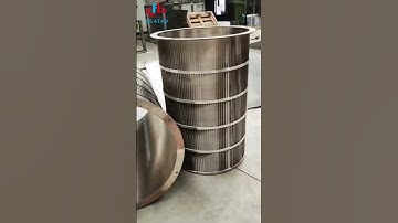 Wedge wire screen basket for solid-liquid separation. #manufacturing #factory #wedge #wire #basket