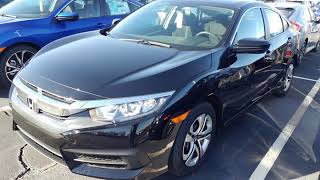 2018 Black Honda Civic 4D Sedan #8326