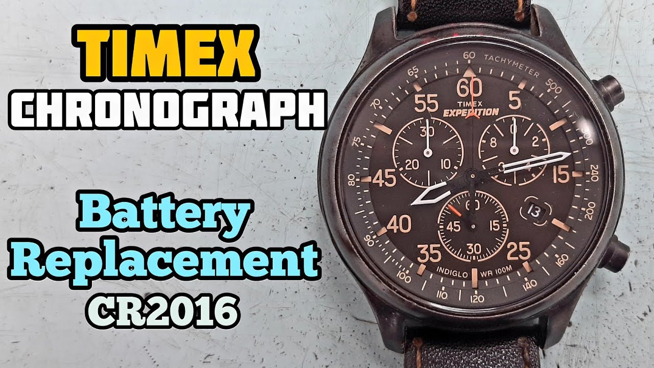 Timex Expedition T49905 Chronograph Watch Battery Replacement CR2016 -  YouTube