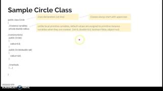 AP CS Classes and Objects Basic Part 1