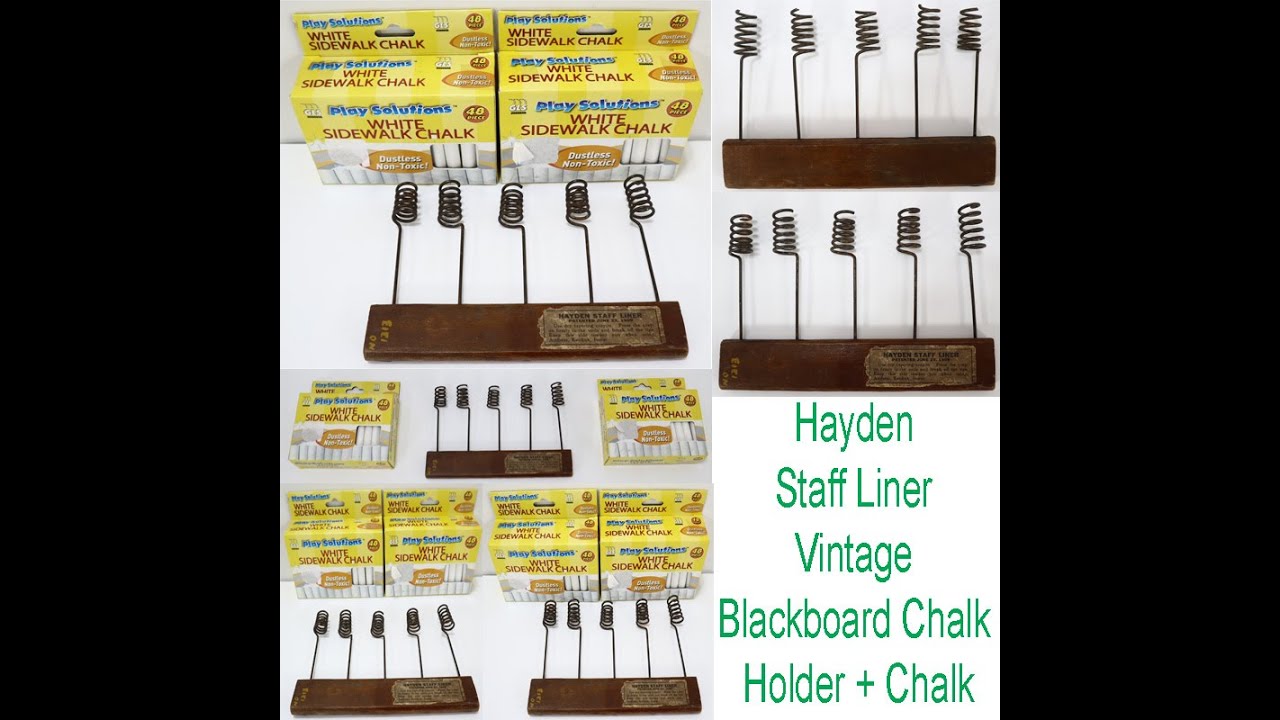 Hayden Staff Liner Blackboard Chalk Holder + 2 NEW Boxes of Chalk 