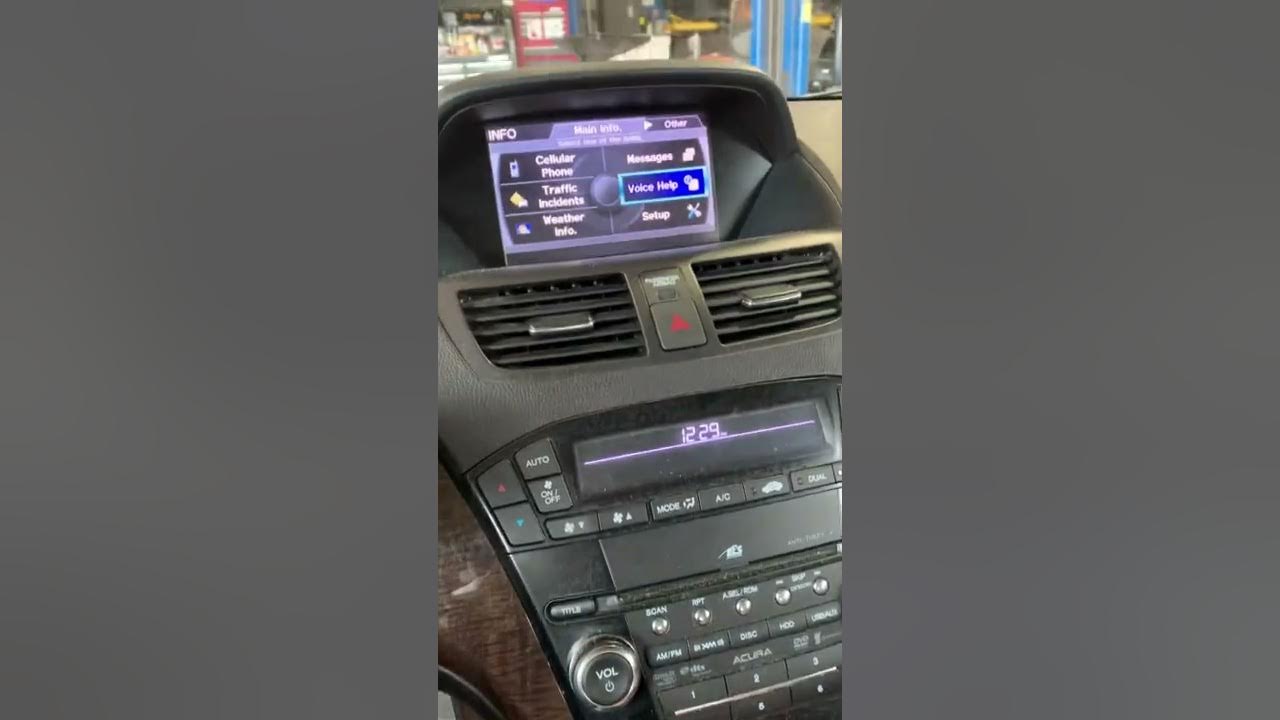 How to set clock on a 2010 Acura MDX YouTube