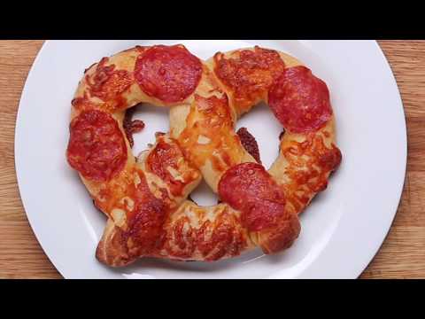 How to make 2 peperoni pizza pretzels