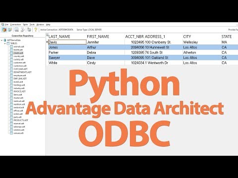 How to Connect to Advantage Data Architect with Python Via ODBC