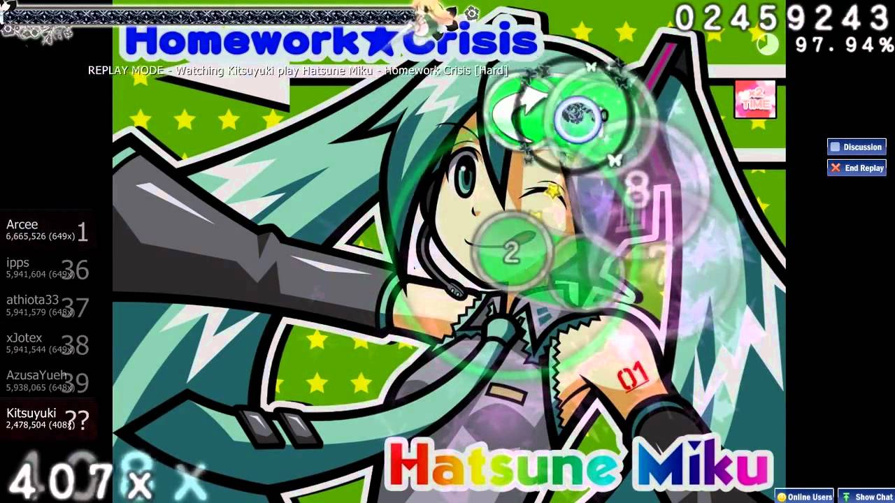 Hatsune Miku - Homework Crisis [Hard] DoubleTime - YouTube