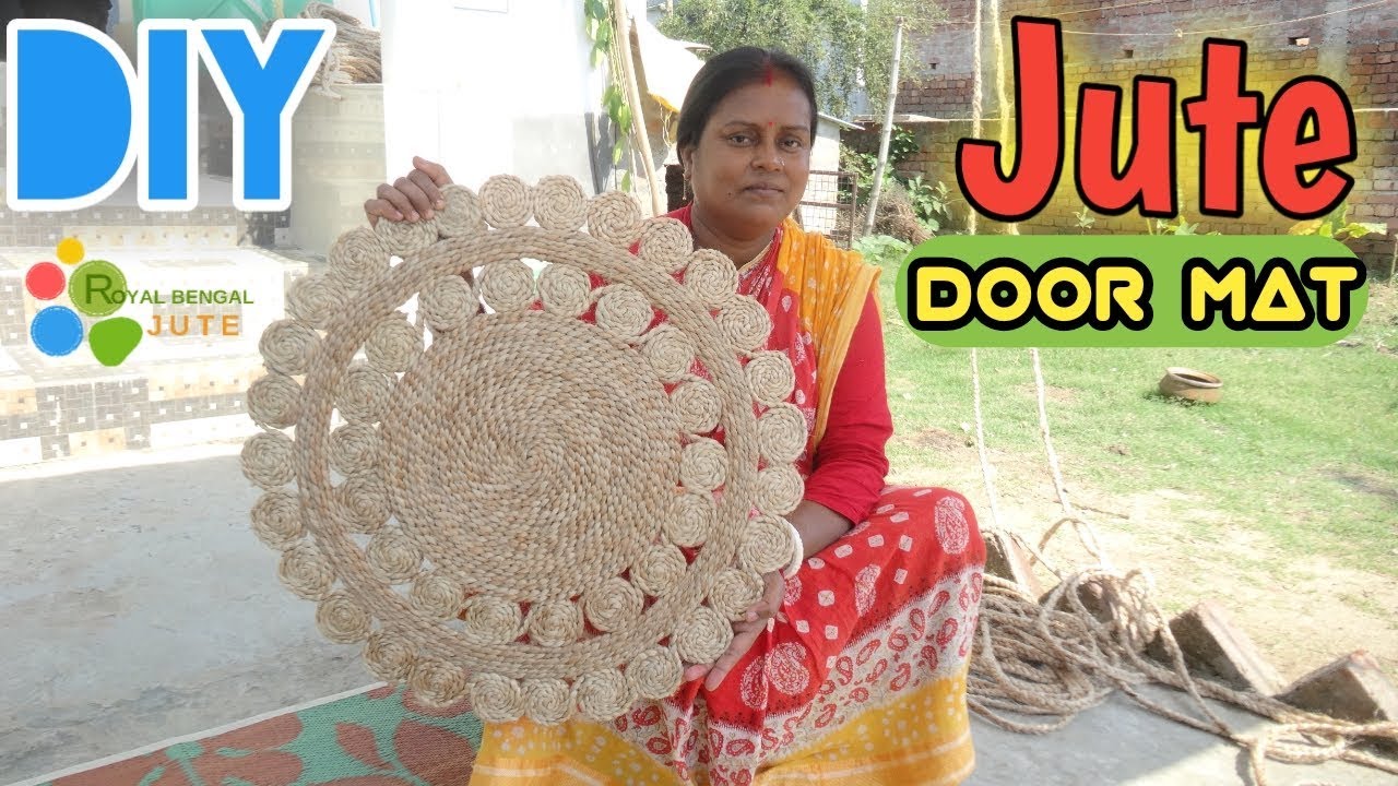 DIY Handmade Jute Door Mat Make at home very easily Jute DIY,Rug