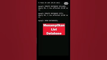 Cara Menampilkan List Database | MySQL | #shorts