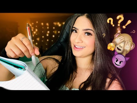 ASMR:TE FAZENDO PERGUNTAS ÍNTIMAS E DESCONFORTÁVEIS