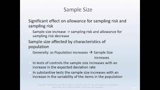Chapter 9   Audit Sampling