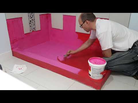 Redgard Waterproofing Membrane Гидроизоляция пола душевой Redgard Waterproofing Membrane Гидроизоляция пола душевой