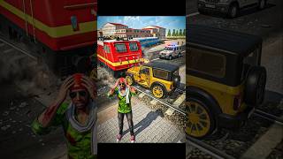 Franklin Bought Golden Thar Then Train Accident In Indian Theft Auto Simulator Game #shorts #short