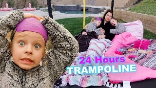 24 Hour OVERNIGHT Trampoline Challenge!