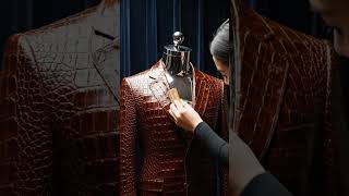 Inside the Making of a $10,000 Crocodile Leather Jacket #CrocodileLeather#LuxuryJacket#LuxuryFashion