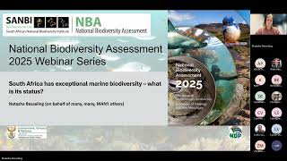 NBA Webinar 7: South Africa's exceptional marine biodiversity – what is its status
