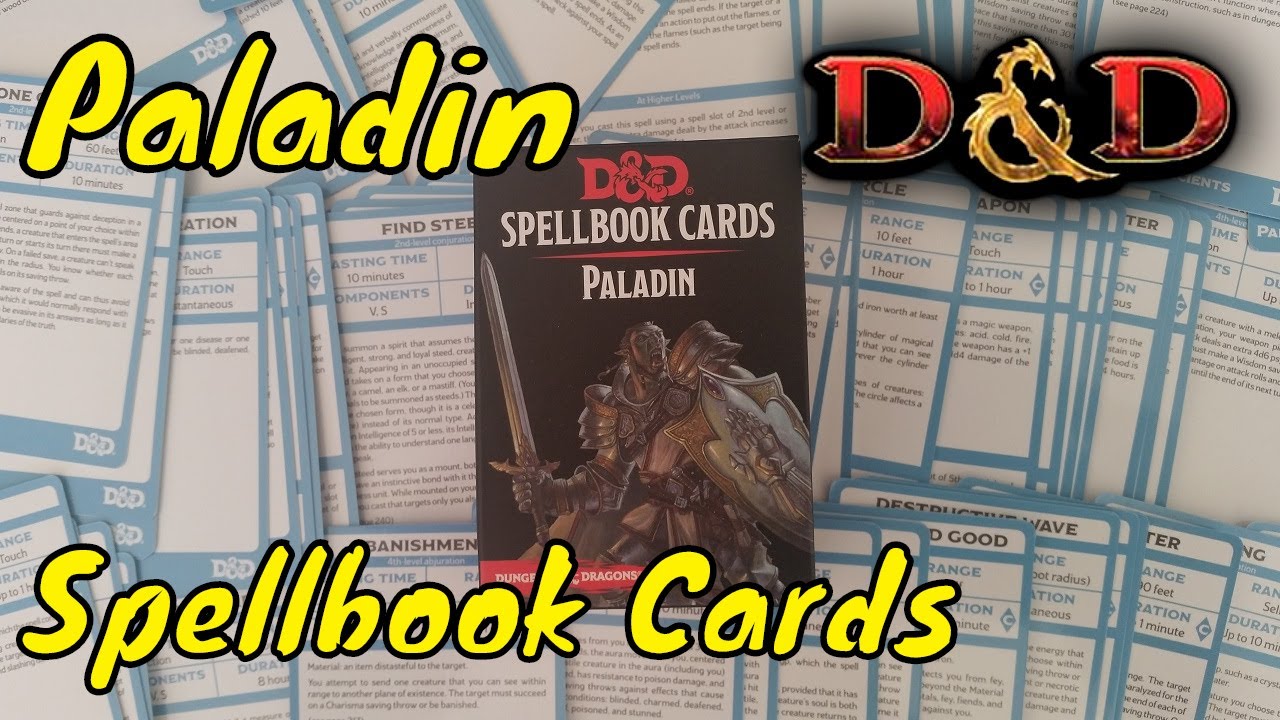 dm tips satine D&D (5e) Spellbook Cards Paladin Review