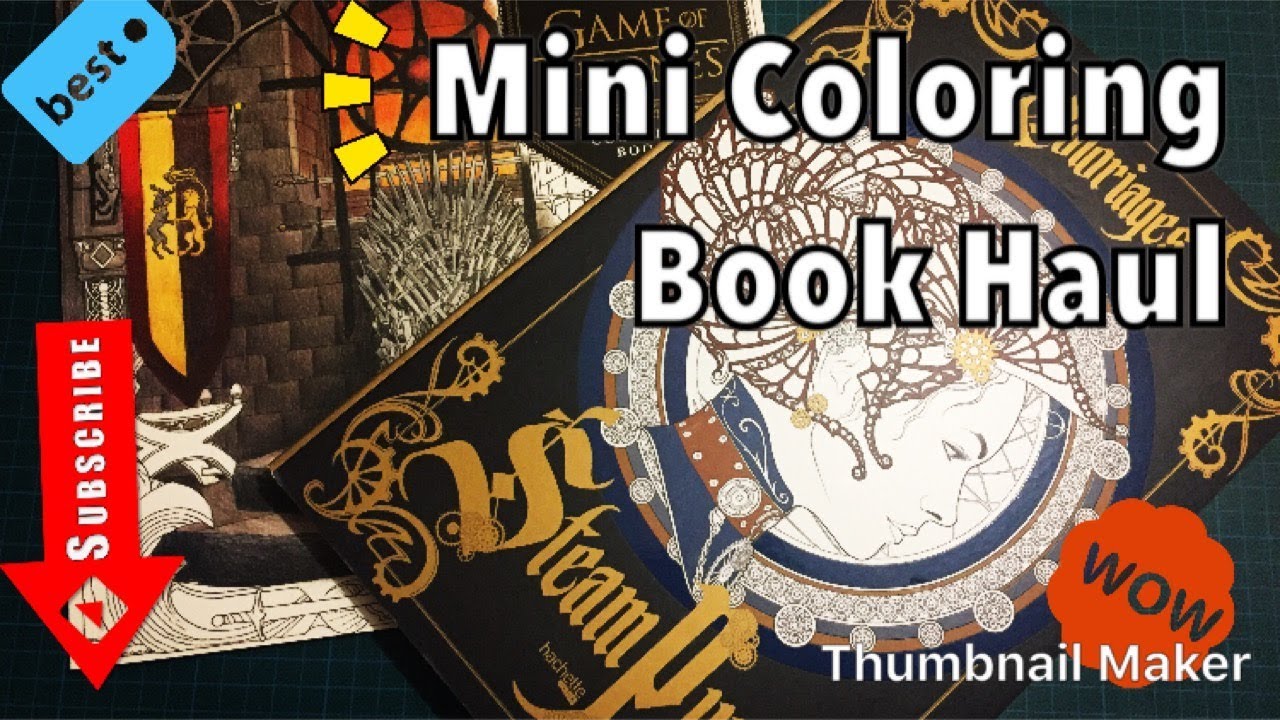 Mini Coloring Book Haul - YouTube