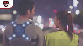 Chaleco impermeable con luz led y reflectores