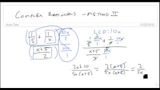 Complex Rationals using Method II (Simplify together)