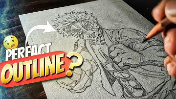USE THIS SECRET TRICK🤫 TO DRAW PERFACT OUTLINE OF AKAZA | RISHI KELKAR ARTS 2.0