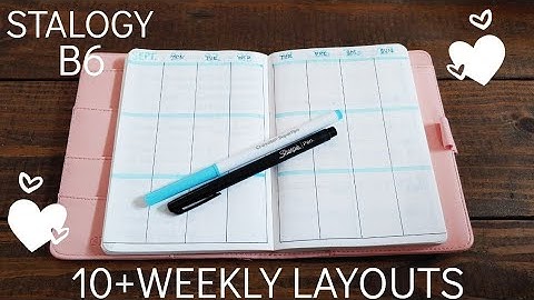 10+ Weekly Layouts || b6 Stalogy || Bullet Journal Spread Ideas