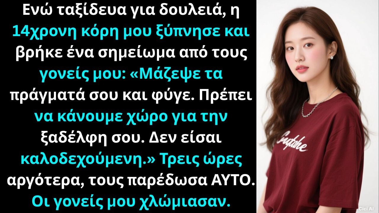«Μάζεψε τα πράγματά σου και φύγε, δεν είσαι καλοδεχούμενη», έγραφε σημείωμα για την κόρη μου.