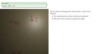 Division on a Counting Board