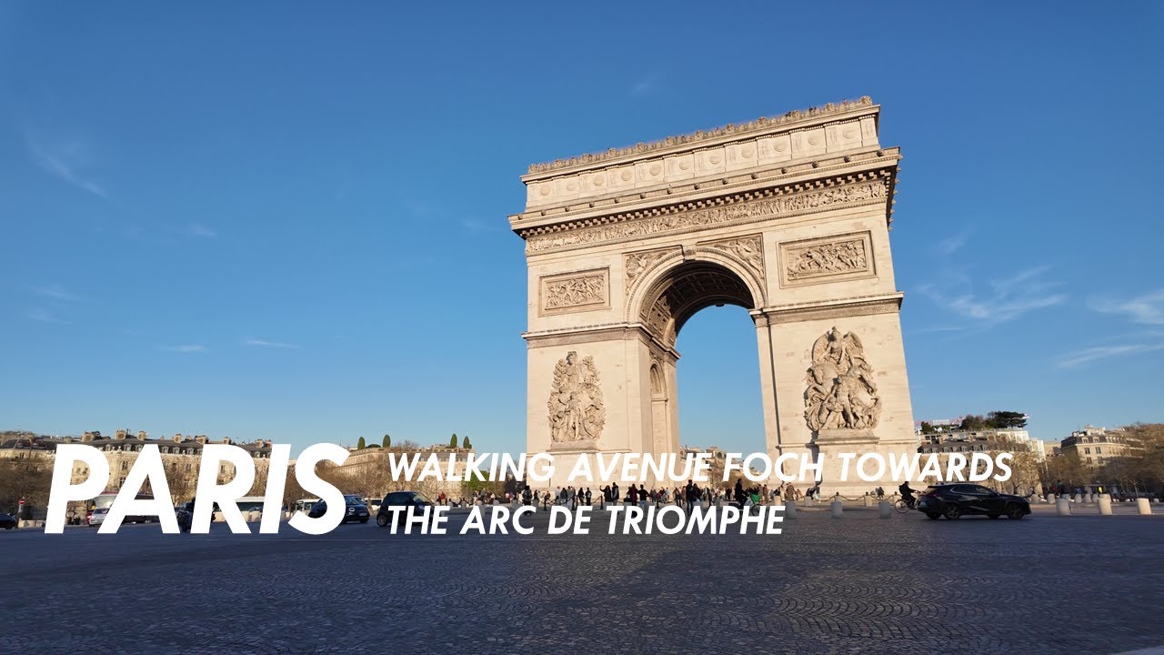 🇫🇷 PARIS EVENING WALK, AVENUE FOCH to ARC DE TRIOMPHE | 4K HDR