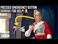 KING S GUARD PRESSES EMERGENCY BUZZER FOR SERIOUS HELP Horse Guards Kings Guard Royal Guard KING S GUARD PRESSES EMERGENCY BUZZER FOR SERIOUS HELP Horse Guards Kings Guard Royal Guard