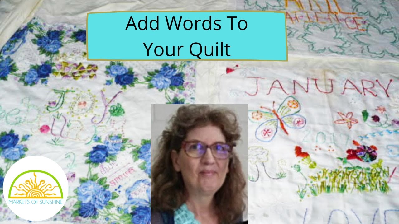 How To Embroidery Letters Onto Fabric Stitches Quilting For Beginners