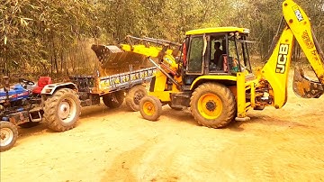 New Jcb 3dx Backhoe Machine Loading Mud In Old PowerTrack EURO 50 Tractor | Jcb Video | Jcb Machine