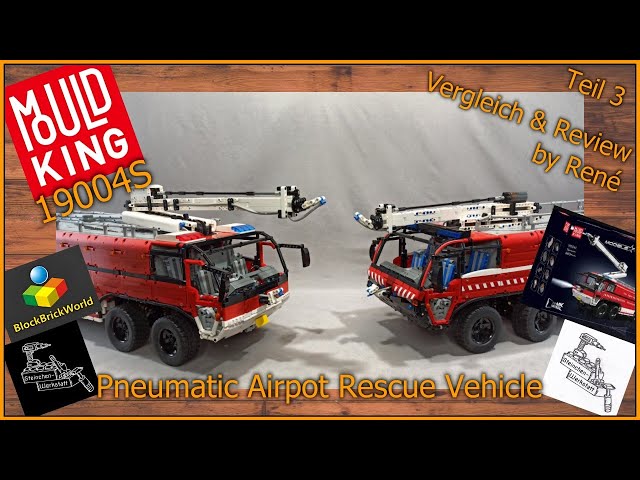 Wo ist der Unterschied? | Teil 3 - Mould King 19004 vs. 19004S | Pneumatic Airport Rescue Vehicle