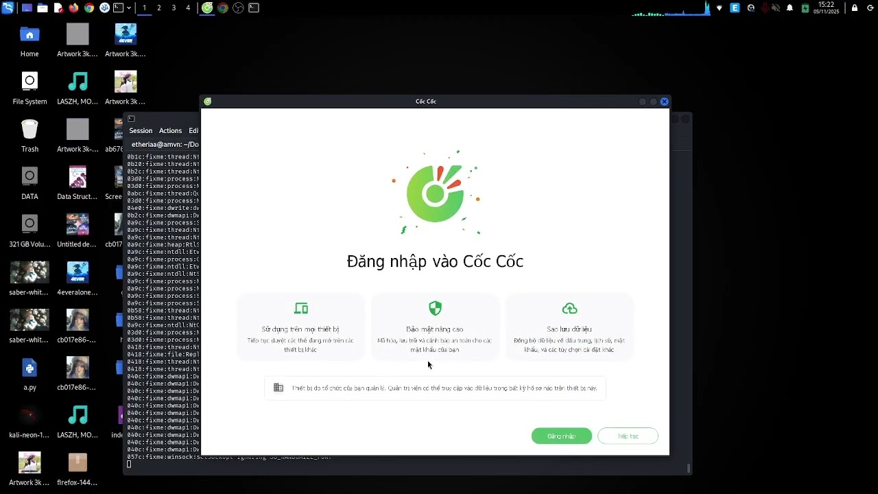 Hướng dẫn cài Cốc Cốc trên Linux bằng WineHQ (Kali Linux 2025.2)