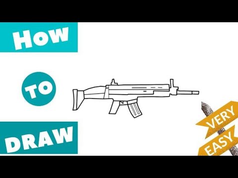 How To Draw The Scar Rifle From Pubg Artbysujan Youtube