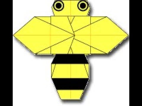 Cara Membuat Origami Lebah Ii How To Make Origami Bees Youtube