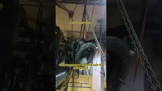 Chiller compressor dismantle work for maintenance.
