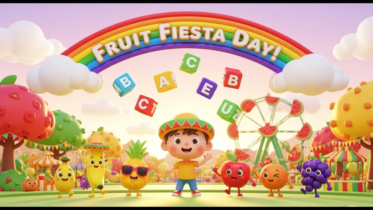 Ultimate Fruit Fiesta Spelling Song A-Z for Kids | Fun Alphabet & Nursery Rhymes 🍎🍌🍇🎶