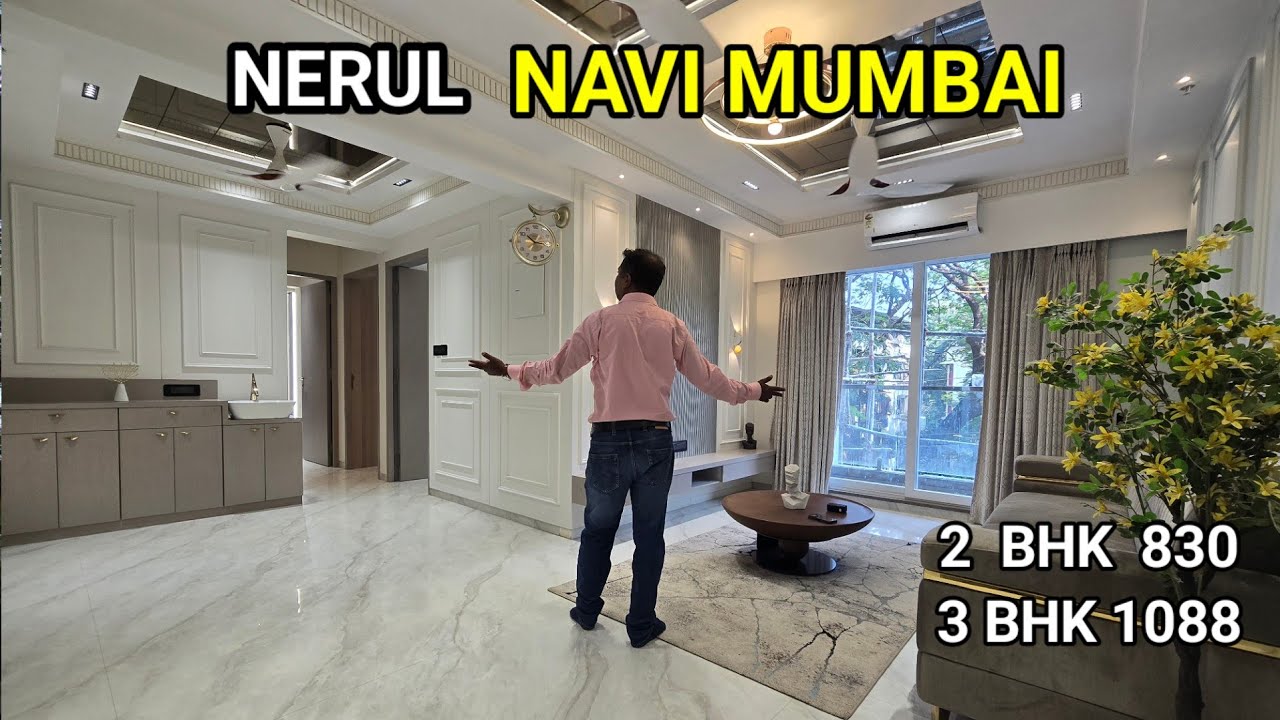 ☎️9967405261☎️9702611580, NERUL NEAR STATION 2 BHK 830, 3 BHK 1088 CARPET, NEARING POSSESSION 