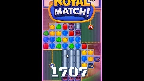 Royal Match Level 1707 - No Boosters Gameplay